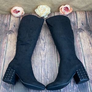 Bar III Black Grand Knee Boots